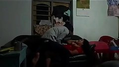 Indian Mature aunty fucking with Young boyfriend her bedroom - Wowmoyback