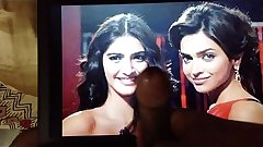 Cum Tribute Threesome with Deepika and Sonam